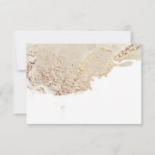 Gouden getextureerde Faux Folie Elegante RSVP-kaar RSVP Kaartje (Achterkant)