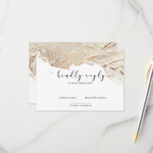 Gouden getextureerde Faux Folie Elegante RSVP-kaar