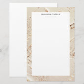 Gouden getextureerde Faux Folie Monogram briefpapi Briefpapier (Voorkant / Achterkant)