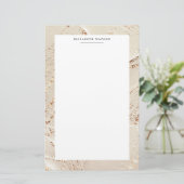 Gouden getextureerde Faux Folie Monogram briefpapi Briefpapier (Staand voorkant)