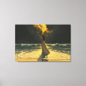 Gouden Getijde van Eenzaamheid | Hemelse Getijden Canvas Afdruk (Voorkant)