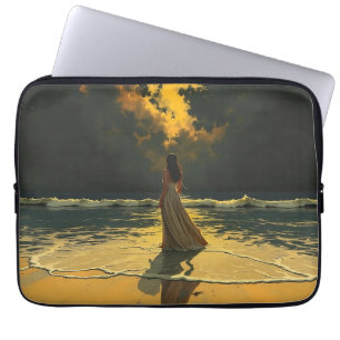 Gouden Getijde van Eenzaamheid   Hemelse Getijden Laptop Sleeve
