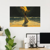 Gouden Getijde van Eenzaamheid | Hemelse Getijden Poster (Thuiskantoor)