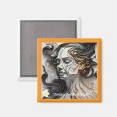 "Gouden getinte emotionele kunst" Magneet (Voorkant / Achterkant)