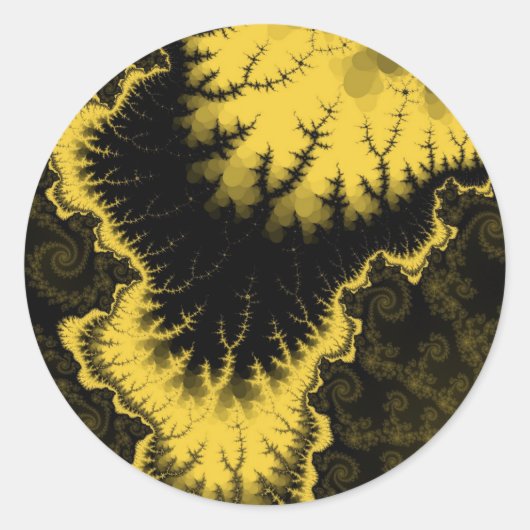 Gouden Gevederde Ster Stickers (Voorkant)