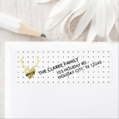 Gouden gewei | Etiket retouradres (Insitu)