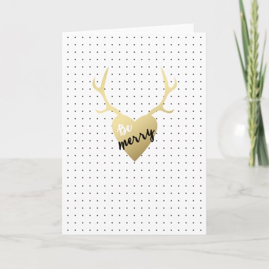 Gouden Geweien | Kerstkaart Feestdagen Kaart (Voorkant)