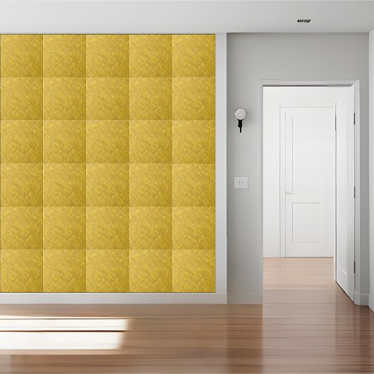 Gouden Geweven Bamboe Patroon Keramische Tegel Tegeltje