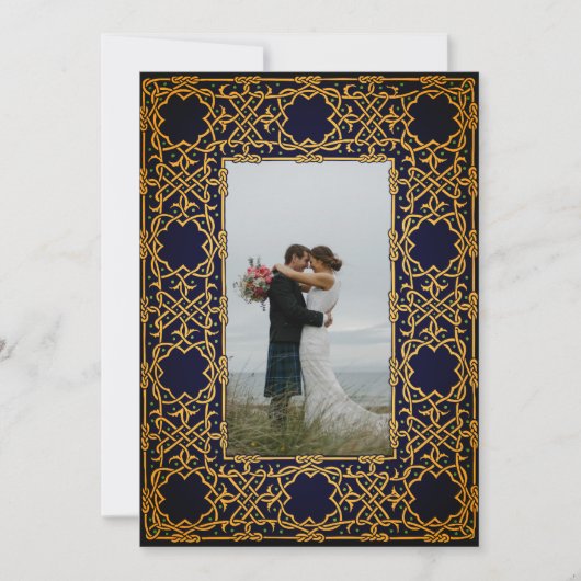 Gouden geweven Keltische knoop Bedankkaart (Voorkant)