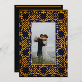 Gouden geweven Keltische knoop Bedankkaart