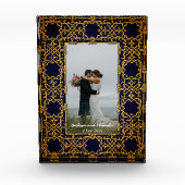 Gouden geweven Keltische knoop Lijst fotoblok (Voorkant)