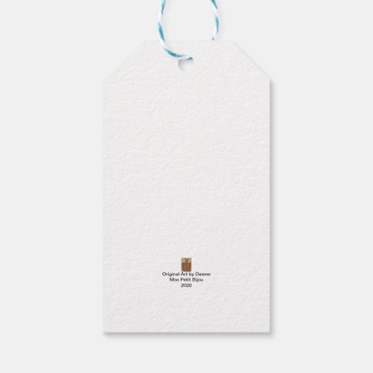 Gouden Ginger Jar Jars Wenskaart Gift Labels Cadeaulabel (Achterkant)