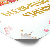 Gouden Gingerbread Huis Decoratie Station Sign Foto Afdruk (Hoek)