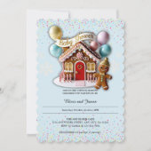 Gouden Gingercakehuis Baby Shower Kaart (Voorkant)