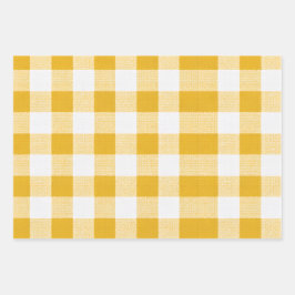 Gouden Gingham omslagdoek uit de Golden hour colle Inpakpapier Vel