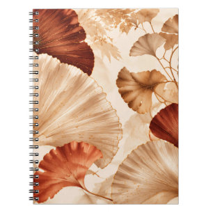 Gouden Ginkgo Bladeren Elegant Botanisch Ontwerp Notitieboek