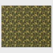 gouden ginkgo cadeaupapier (Vlak)