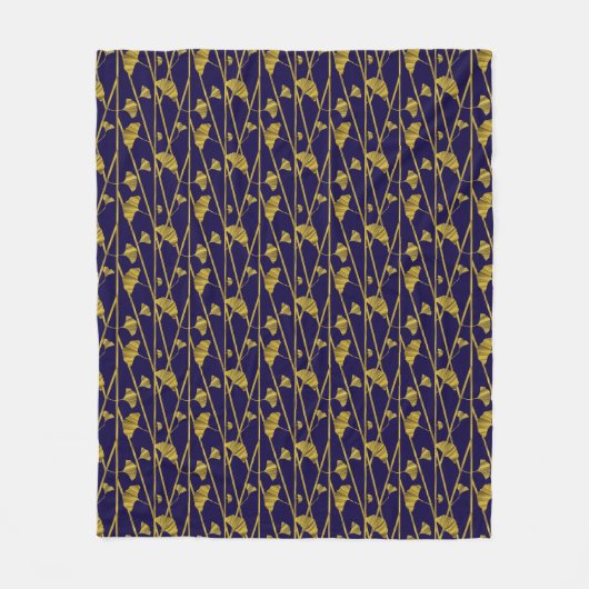 gouden ginkgo fleece deken (Voorkant)