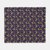 gouden ginkgo fleece deken (Voorkant (Horizontaal))