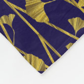 gouden ginkgo fleece deken (Hoek)
