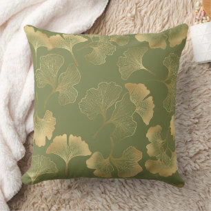 Gouden Ginkgo Herfstpatroon Kussen