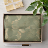 Gouden Ginkgo Herfstpatroon Tissuepapier (Geschenk)