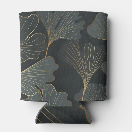 Gouden Ginkgo: luxe bloemendeco. Blikjeskoeler (Achterkant)