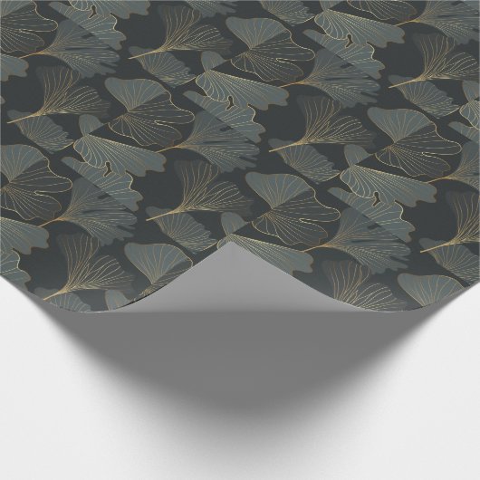 Gouden Ginkgo: luxe bloemendeco. Cadeaupapier (Hoek)