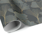 Gouden Ginkgo: luxe bloemendeco. Cadeaupapier (Rol Hoek)