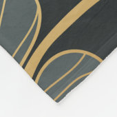 Gouden Ginkgo: luxe bloemendeco. Fleece Deken (Hoek)