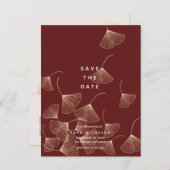 Gouden Ginkgo verlaat Bourgogne om de datum te red Aankondigingskaart (Voorkant / Achterkant)