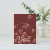 Gouden Ginkgo verlaat Bourgogne om de datum te red Aankondigingskaart (Staand voorkant)