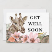  gouden Giraffe Floral Kaart (Voorkant)