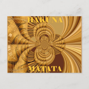 Gouden Giraffe Kunstprint Briefkaart