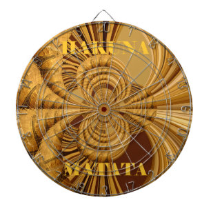Gouden Giraffe Kunstprint Dartbord