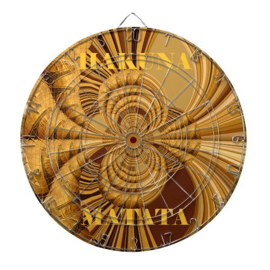 Gouden Giraffe Kunstprint Dartbord (Voorkant)