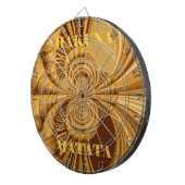 Gouden Giraffe Kunstprint Dartbord (Voorkant Rechts)