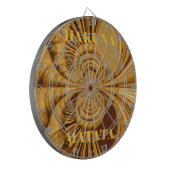 Gouden Giraffe Kunstprint Dartbord (Voorkant Links)