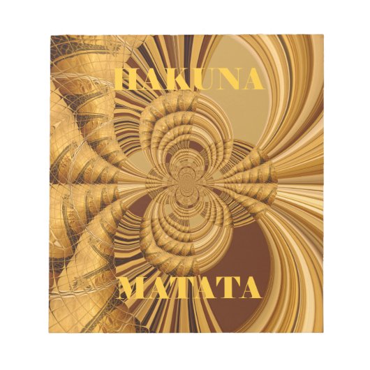 Gouden Giraffe Kunstprint Notitieblok (Voorkant)