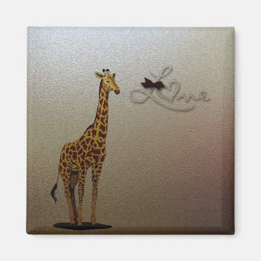 Gouden Giraffe Magneet (Voorkant)