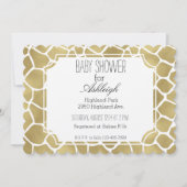 Gouden Giraffe Print baby shower Kaart (Voorkant)