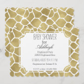 Gouden Giraffe Print baby shower Kaart (Voorkant / Achterkant)