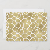 Gouden Giraffe Print baby shower Kaart (Achterkant)