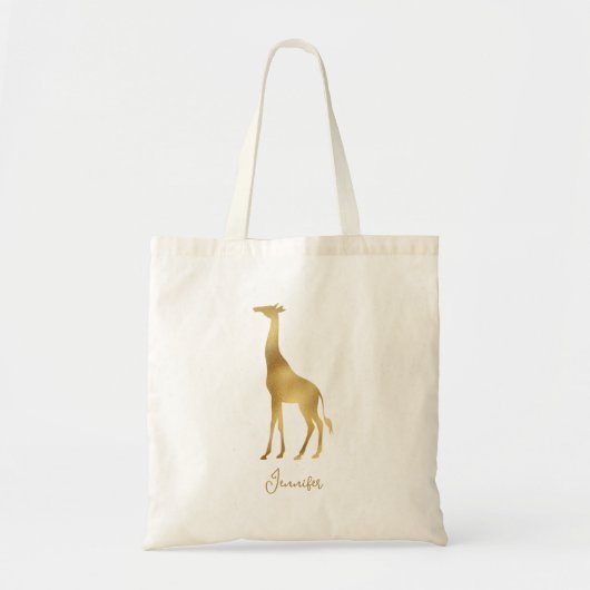 gouden Giraffe Tote Bag (Voorkant)