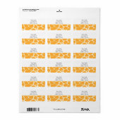 Gouden Giraffe Vachtpatroon Etiket (Full Sheet)