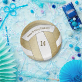 gouden girale volleybalfeest papieren bordje (Feest)