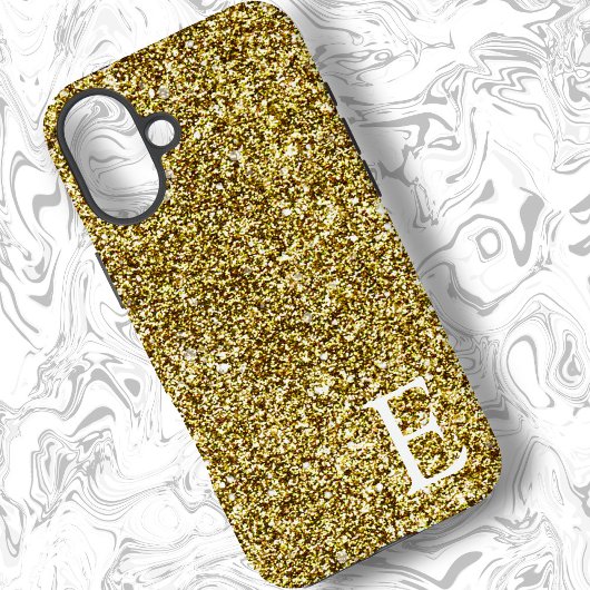 Gouden Girly Printed Glitter Stijlvol en Schattige Case-Mate iPhone Case