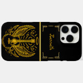Gouden Gitaar Artistry met Angelic Wings Design Case-Mate iPhone Case (Achterkant (horizontaal))