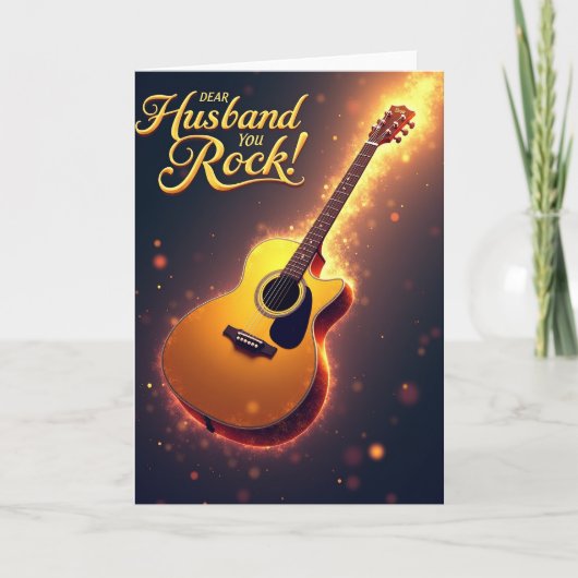 Gouden Gitaar Echtgenoot Kaart (Voorkant)