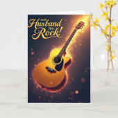 Gouden Gitaar Echtgenoot Kaart (Gele Bloem)